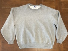 Vintage Russell Athletic Men  s Size 2XL Grey Made In USA Blank Crewneck Sweater