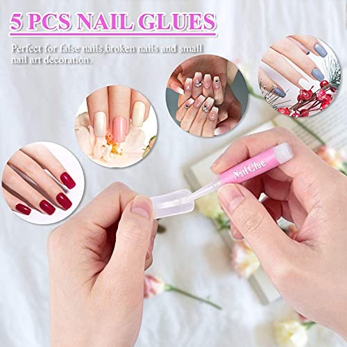 Clear Acrylic Nail Tips, 500PCS French Nail Tips Clear Fake Nails Half Cover - Picture 6 of 8