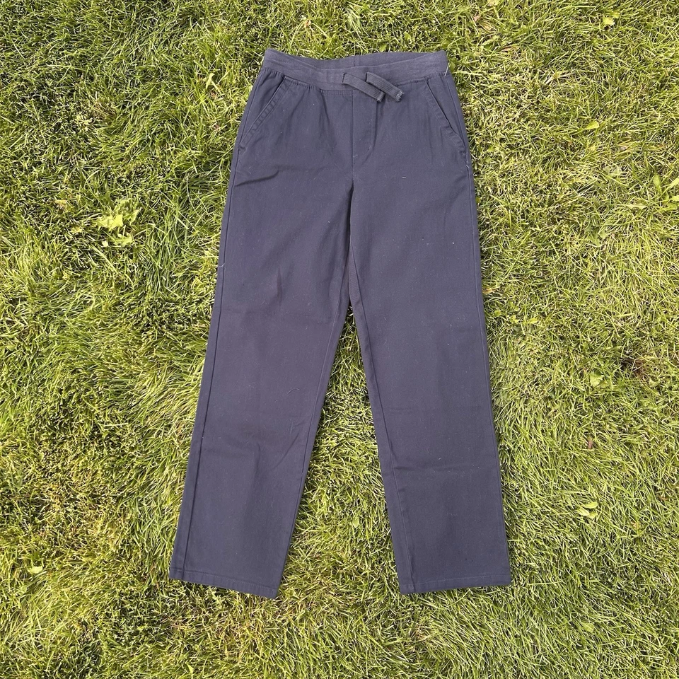 Paquete/Paquete de 3 Pantalones Uniformes Azul Marino Cintura Ajustable para Niños Talla L 14-16 NUEVO Foto 4 de 4