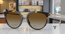 BURBERRY BE4316 3854T5 Willow Dark Havana Grey Polarized 54mm Women's Sunglasses