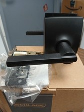 schlage lever passage set. black finish