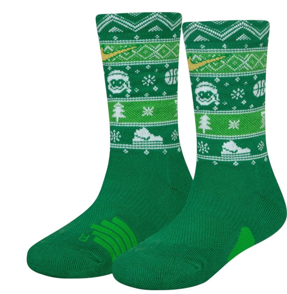 Calcetines Nike Elite Baloncesto Crew Medianos Hombres 6-7 WMNS 6-10 Jóvenes 5y-7y Navidad Foto 2 de 4