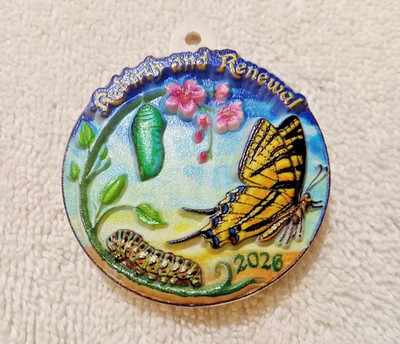 2026 Krewe of Rex Poly Stone Theme Medallion Repurposed Mardi Gras Frig Magnet