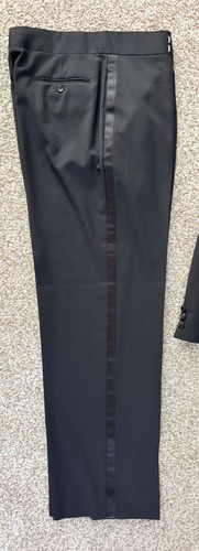 Men's Armani Black Tuxedo Suit Jacket 42R Pants 36/32 Made in Italy EUC - Picture 4 of 17
