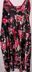 adonna NWOT Women's 2 pc Silk Night Gown and Robe Black w/Floral — photo 2