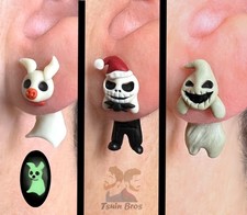 Nightmare earrings: Zero, Jack, Oogie  - Hand...