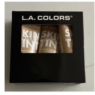 (3 pck)L.A. COLORS Skin Tint Foundation Caramel Hyaluronic Acid Natural 1 fl oz