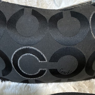 Coach Y2K Vintage Coach Poppy 2Way Bag 15864 Metallic Trim and C
