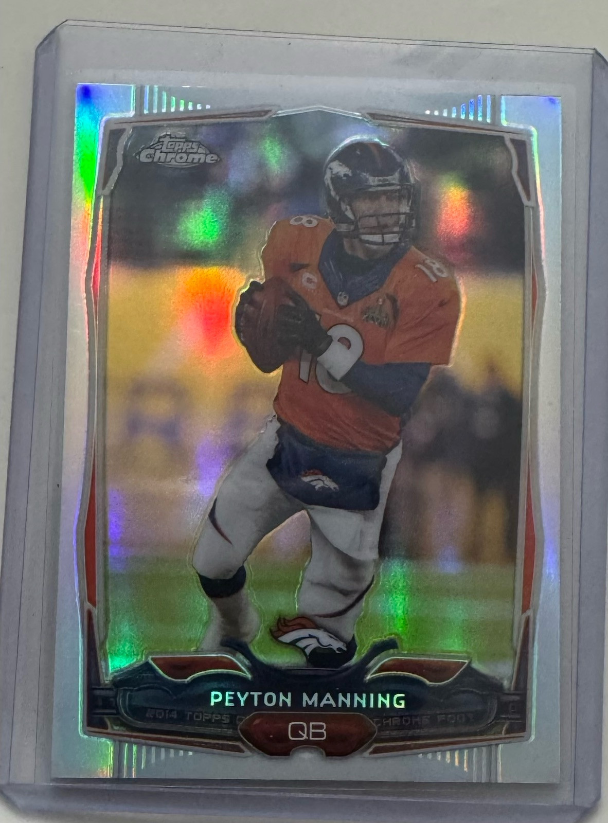 2014 Topps Chrome Peyton Manning Refractor #42 Broncos
