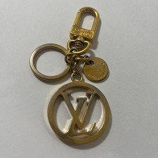 Louis Vuitton LV Circle Key Holder Bag Charm Gold Authentic Genuine