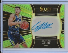 2018-19 Select Rookie Signatures Neon Green Prizm #RS-GAL Grayson Allen /99