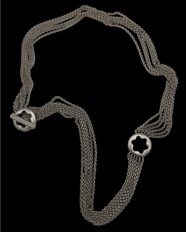 Montblanc 925 Plata de Ley Caricia de una Estrella Collar 30 pulgadas de largo (Pre amado) Foto 2 de 4