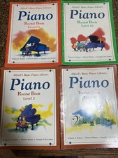 Lot Of 4 Alfred's Basic Piano Library Recital Book 1B, 1A Level 2