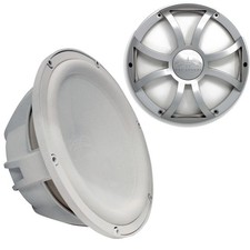 Wet Sounds Revo 12" Sub and Grill White Sub and Silver XS Grill 4 Ohm