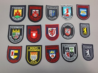 Feuerwehr Aufnäher Patches 15 Stück Konvolut verschiedene Städte