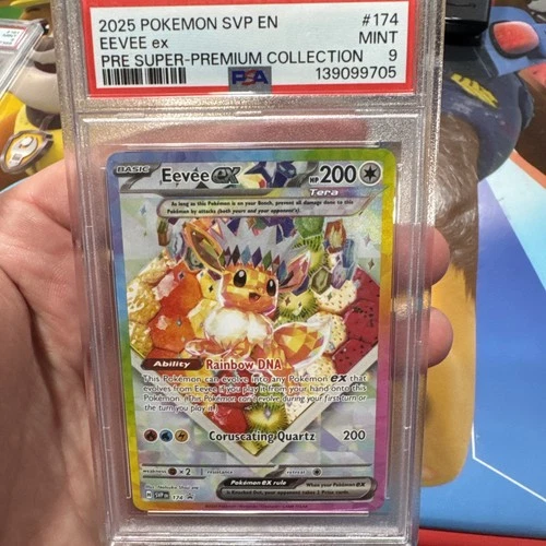 Eevee EX 174 Prismatic Evolutions SPC Promo PSA 9🔥