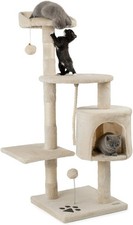 lionto Cat Scratching Tree – 112 cm (Beige)
