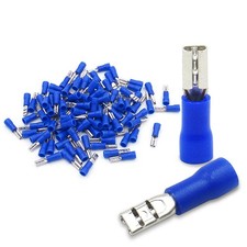 100-Pack 0.11" Female Quick Disconnect Spade Terminals, 16-14 AWG 2.8mm, Insu...