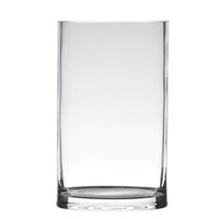 Dekoglas, Vase Zylinder H. 25Cm D. 15Cm Transparent Rund Glas Hakbijl