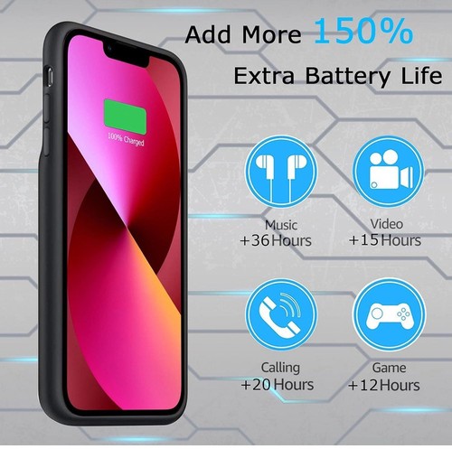 Battery Case for iPhone 12/13 Mini 6500mah Ultra-Slim Rechargeable Battery Pack - Bild 4 von 5
