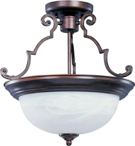 Maxim Essentials 584X 2 Light 14.75 Inch Wide Semi Flush Mount with Oil Rubbe... - Picture 4 of 5