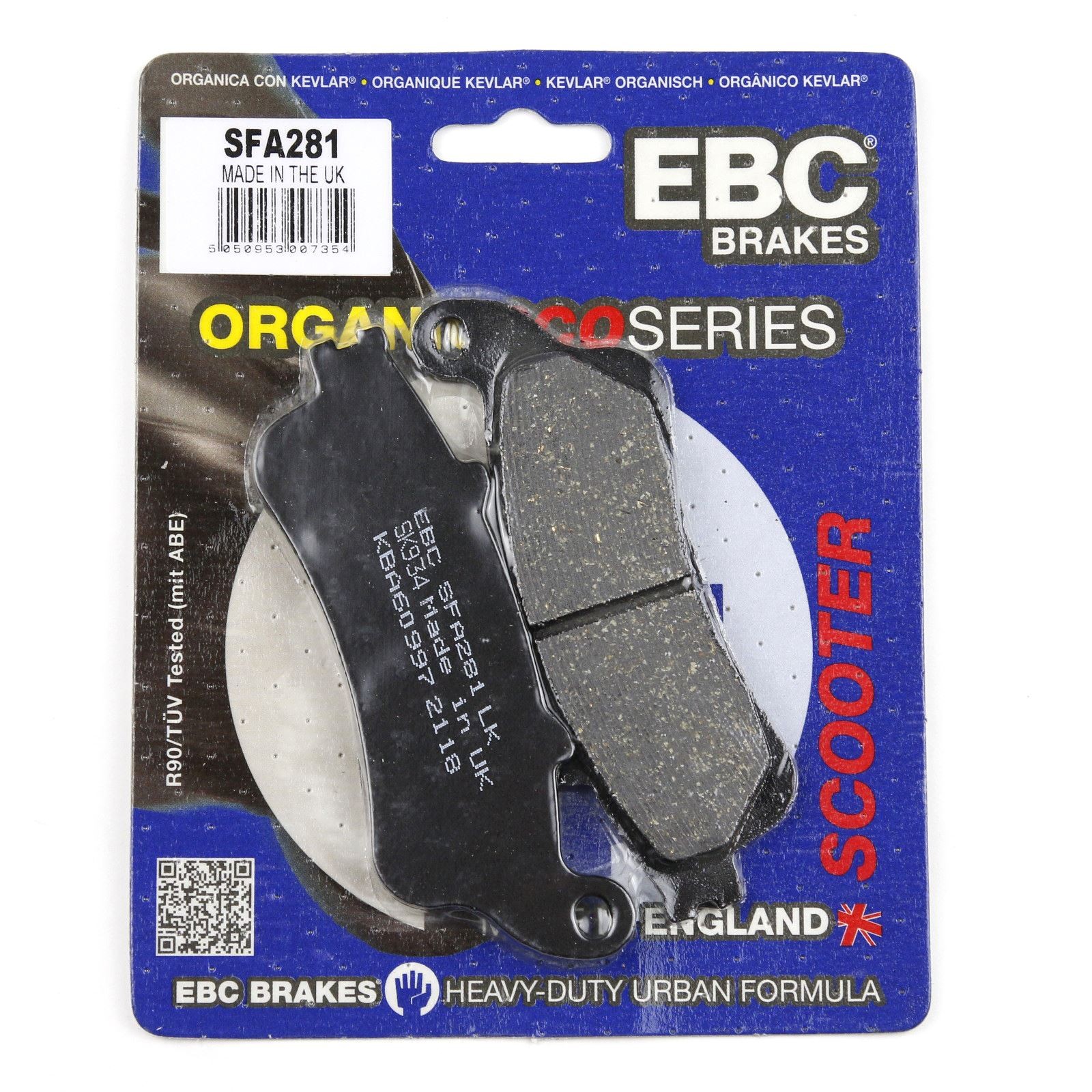 HONDA NSS 250 Forza/Jazz/Reflex 00-04 EBC Organic Scooter Brake Pads Front