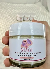 Beef Tallow-Organic Grass-Fed Whipped Beef Tallow and Honey 🍯. Vanilla Scented.