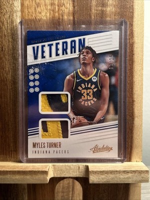 2019-20 Panini Absolute Memorabilia Myles Turner VT-MTN Game Worn Patches 13/25