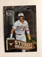 2025 Panini NIL University of Texas Jonah Williams No.SO-2 Student Orientation