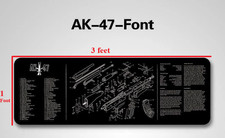 AK 47 Heavy Duty Gun Cleaning Mat 12"x36" Extra Thick Non-Slip Oil-Proof AK 47