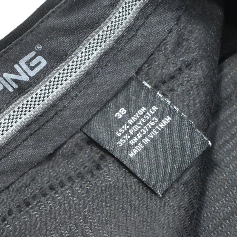 Pantalones Cortos de Golf PING Negros Rendimiento Rayón Plisados Para Hombre Talla 38 x 9" Foto 2 de 4