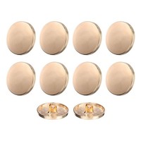 10 StüCk MetallknöPfe Zum NäHen,Rund,Flach,20Mm,Legierungsknopf,Goldfarben