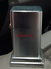 Vintage Monsanto Zippo Barcroft #3 Table Lighter Engraved Red Logo SS