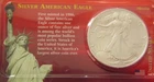 1991 1 oz. Silver American Eagle, Sealed, Uncirculated, Littleton coin co.