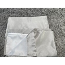 Silver Window Curtains 2pc Set Casual Any Room Home Decor 37in X 85in New