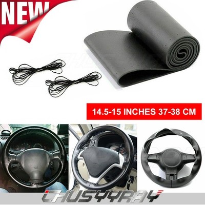 For Truck & SUV Models, Non-Slip Leather 15'' Steering Wheel Cover