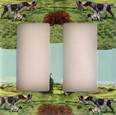 German Wirehaired Pointer Double Rocker light switch plate, made in the USA