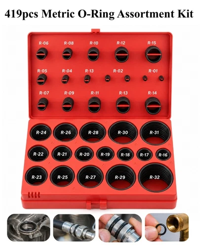Metric O-Ring Assortment Kit Nitrile Rubber Seal Set 32 Sizes Garage 419pc WG®