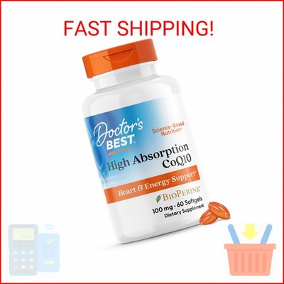Doctor's Best High Absorption CoQ10 with BioPerine, Gluten Free Naturally Fermen