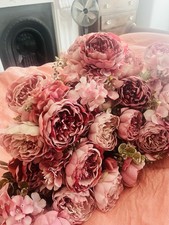 Stunning Pink Peony Bouquet Artificial Silk Flowers for Home Decoration Or event