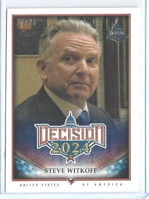 RARE 2024 DECISION UPDATE ~ STEVE WITKOFF ''CAPITOL'' CARD #225 ~ /25 ~ NEW YORK