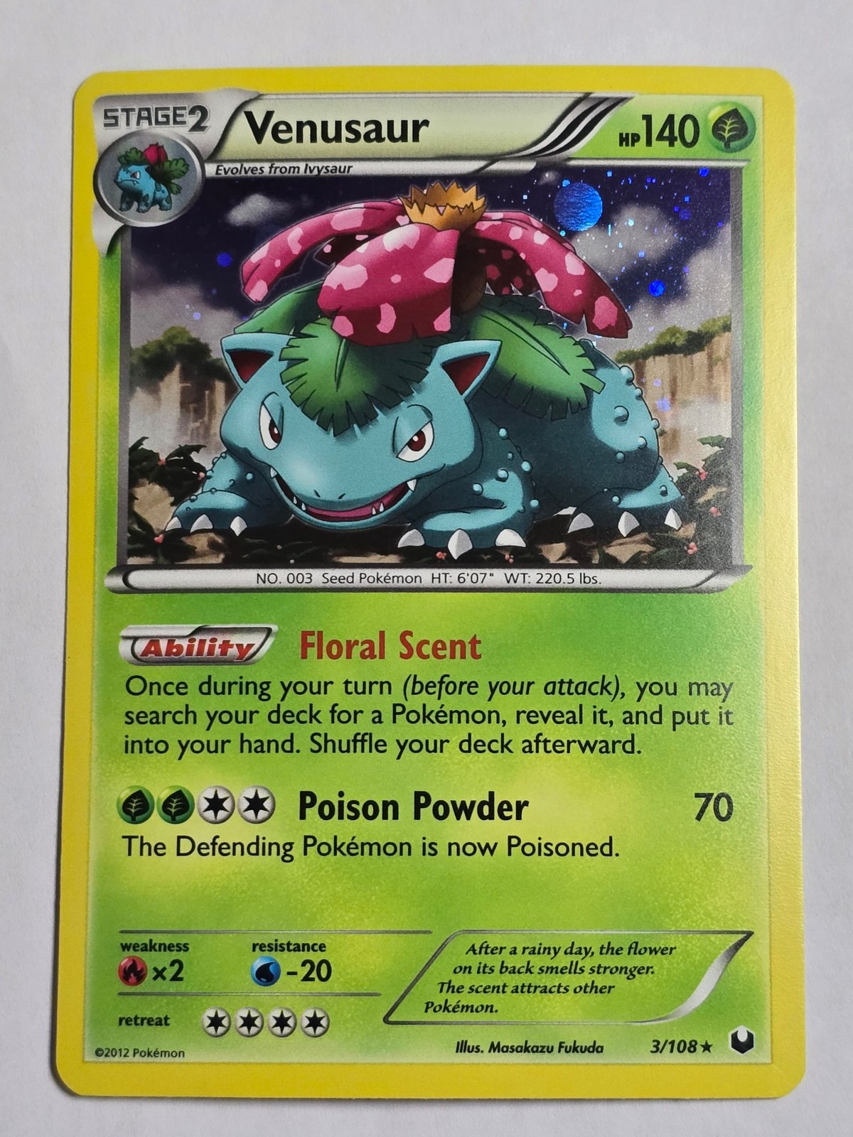 Venusaur 3/108 Holo Rare Dark Explorers Pokemon NM