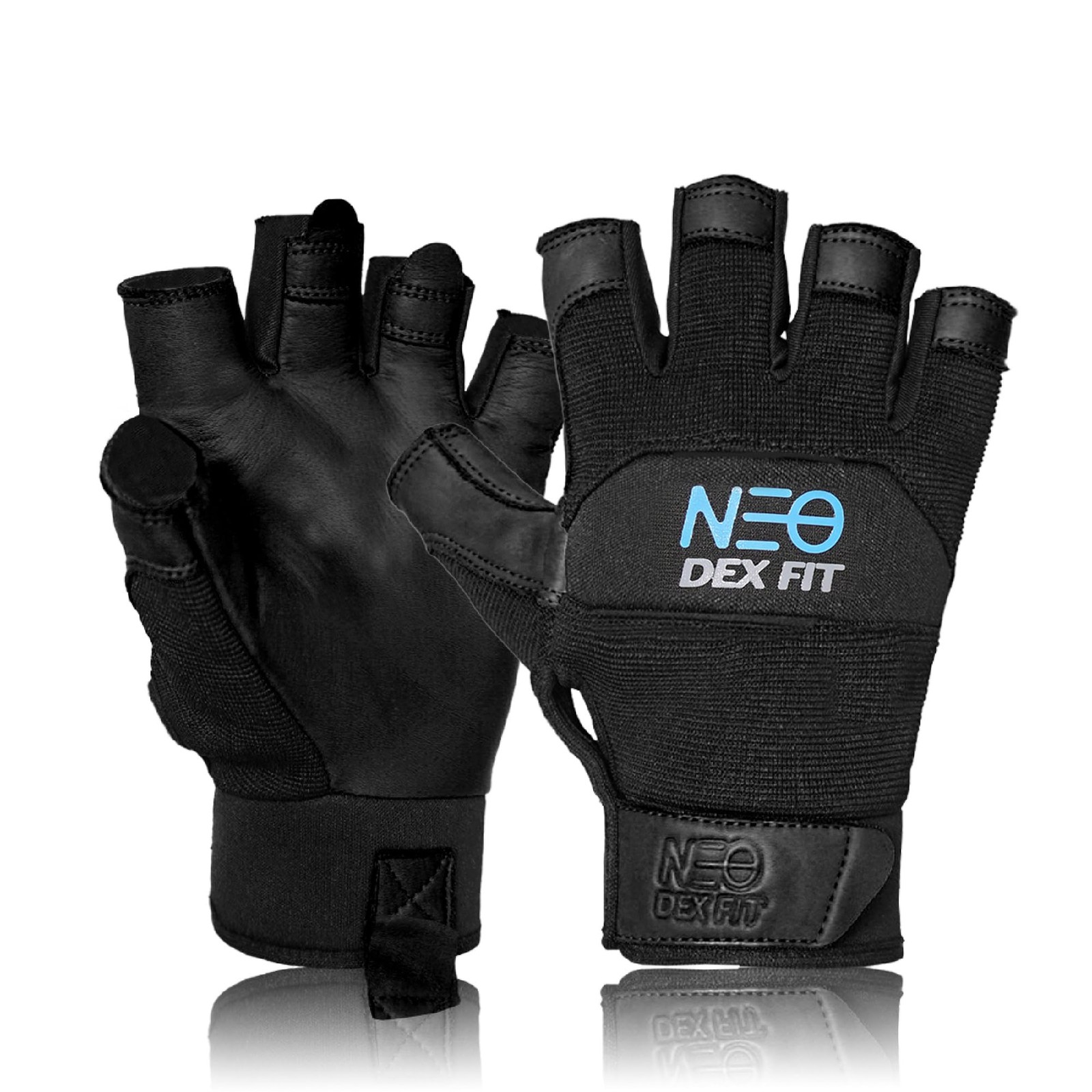 Gants mitaines légers MG210 Lite en cuir noir hydrofuge pour cyclisme urbain