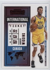 2020-21 Panini Contenders International Ticket Red Andrew Wiggins #14 14tz