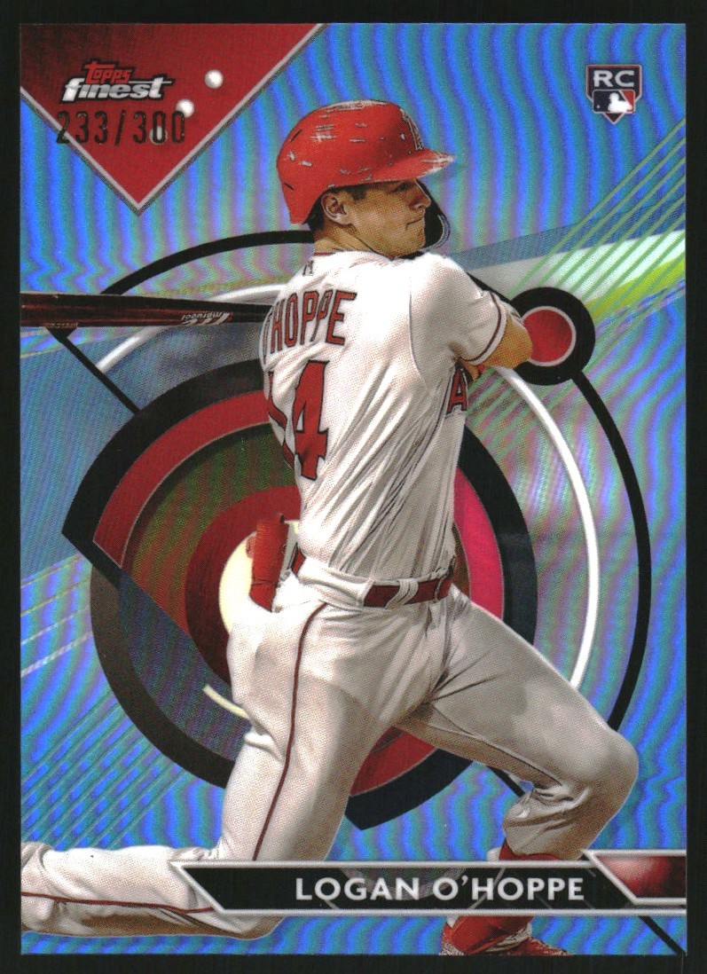 2023 Finest Sky Blue Refractors #19 Logan O'Hoppe /300 - BB