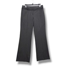 Express Editor Flare Trouser Womens 6 Black Mid Rise Pants