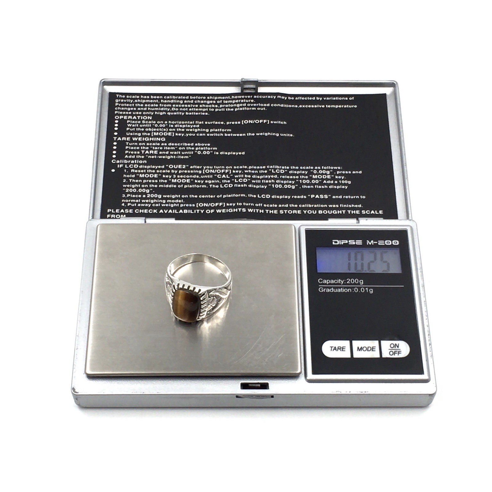 Solid 925 Silver Ring Tiger Eye Solid Band Ring M… - image 10