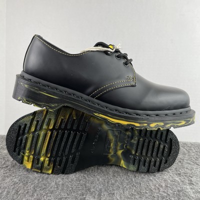 Dr. Marten\'s oxfords men\'s 8 black Iconic yellow stitching Grunge Hipster Punk Dr. Martens Black and Yellow 1461 Bex Double-Stitch Oxfords  main image 4