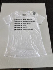 Modern Lux White T-shirt Embrace Size S