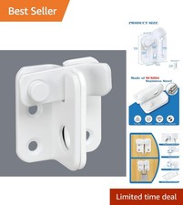 Heavy Duty Stainless Steel Flip Latch - Matte White Door Lock for Security
